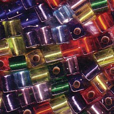 Miyuki 4mm Cube Mix S/l Rainbow-250 Gm (MIX38) Miyuki 4mm Cube Mix S/l Rainbow-250 Gm (MIX38)