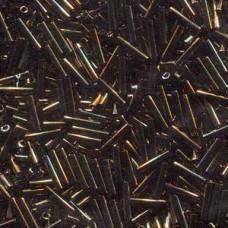 Slender Bugle 1.3x6mm Met Iris Brown -100 Gram Bag (458)