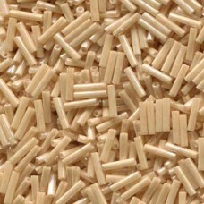 Slender Bugle 1.3x6mm Dk Beige Ceylon -100 Gram Bag (593)