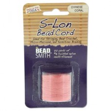 S-lon Bead Cord Chinese Coral 77yd-1/cd