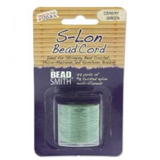 S-lon Bead Cord Celery Green 77yd-1/cd