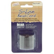S-lon Bead Cord Eggplant 77yd- 1/cd