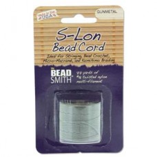 S-lon Bead Cord Gunmetal 77yd-1/cd