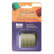 S-lon Bead Cord Tex 210 1/cd Lt Khaki