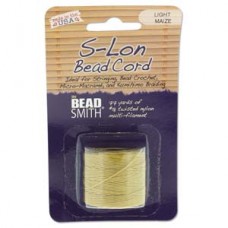 S-lon Bead Cord Light Maize 77yd-1/cd
