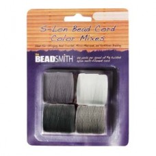 S-lon Bead Cord Basic Mix Gry-ccoa-bk-wh 77yd Spl
