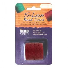 S-lon Bead Cord Red-hot 77yd-1/cd