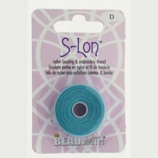 S-lon Bead Cord Tex 45 Turquoise Blue-1/cd