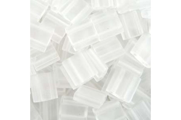 Tila Bead 5mm Matte Transp Crystal-50 Gm Bag (131F)