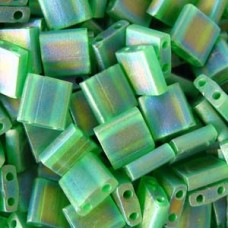 Tila Bead 5mm Matte Trans Green Ab 50 Gm/bg (146FR)