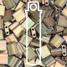 Tila Bead 5mm Matte Met Khaki Iris Apprx 7.2 Gm (2035)