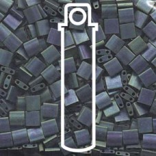 Tila Bead 5mm Matte Metal Blue Green-apprx 7.2 Gm/tb (2064)