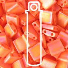 Tila Bead 5mm Matte Op Orange Ab 7.2 Gm/tb (406FR)