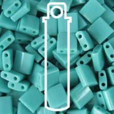 Tila Bead 5mm Opaque Turq Green 7.2 Gm/tb (412)