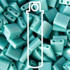 Tila Bead 5mm Matte Opaque Turq Ab 7.2 Gm/tb (412FR)