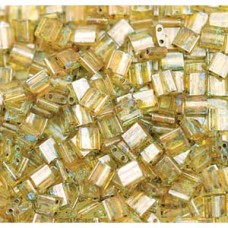Tila Bead 5mm Picasso 50gm/bg Saffron Trans (4501)