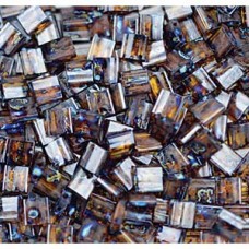 Tila Bead 5mm Picasso 50gm/bg Dk Amber Trans (4502)