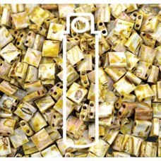 Tila Bead 5mm Picasso Canary Yellow Matte-appx 7.2 Gm/tb (4512)