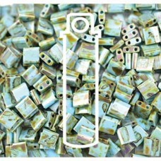 Tila Bead 5mm Picasso Seafoam Green Matte-appx 7.2 Gm/tb (4514)