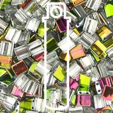 Tila Bead 5mm Crystal Vitrail-7.2gm Tube (4552)