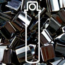 Tila Bead 5mm Lt Gunmetal -apprx 7.2 Gram (464)