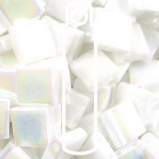 Tila Bead 5mm Pearl White Opaque-apprx 7.2 Gram (471)