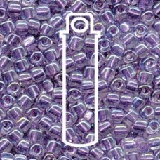 Miyuki 10/0 Triangle Color Lined Pink W/lilac -apprx 24gm/tb (1138)