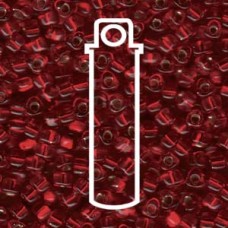 Miyuki 5/0 Triangle Silver Lined Garnet -apprx 22gm/tb (1809)