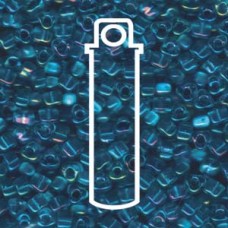 Miyuki 5/0 Triangle Color Lined Blue W/aqua -apprx 22gm/tb (1823)