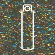 Miyuki 5/0 Triangle Color Lined Amber W/dark Blue-apprx 22gm/tb (1826)