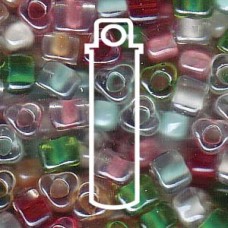 5/0 Triangle Miyuki Mix- Pink Lemonade-apprx 22gm/tb (MIX09) 5/0 Triangle Miyuki Mix- Pink Lemonade-apprx 22gm/tb (MIX09)