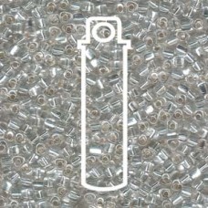 8/0 Triangle Miyuki Silver Lined Clear -apprx 24gm/tb (1101) 8/0 Triangle Miyuki Silver Lined Clear -apprx 24gm/tb (1101)