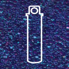 8/0 Triangle Miyuki Color Lined Blue W/purple -apprx 24gm/tb (1141) 8/0 Triangle Miyuki Color Lined Blue W/purple -apprx 24gm/tb (1141)