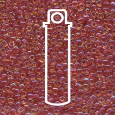 8/0 Triangle Miyuki Color Lined Amber W/fuchsia -apprx 24gm/tb (1163) 8/0 Triangle Miyuki Color Lined Amber W/fuchsia -apprx 24gm/tb (1163)