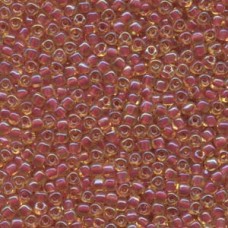 Miyuki 8/0 Triangle 250 Gram Dk Fusia Lined Amber (1164) Miyuki 8/0 Triangle 250 Gram Dk Fusia Lined Amber (1164)