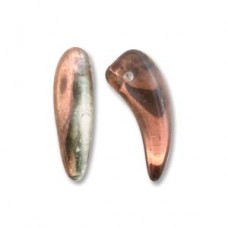 Tooth 6x16mm Crystal Capri Gold-25bds/st 6st/bg