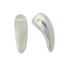 Tooth 6x16mm Crystal Ab-25bds/st 6st/bg