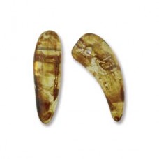 Tooth 6x16mm Crystal Picasso-25bds/st 6st/bg