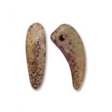 Tooth 6x16mm White Senegal Purple-25bds/st 6st/bg