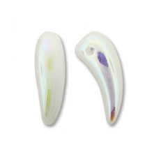 Tooth 6x16mm White Ab-25bds/st 6st/bg