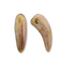 Tooth 6x16mm White Trav Red -25bds/st 6st/bg