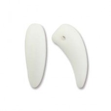 Tooth 6x16mm White Matte-25bds/st 6st/bg