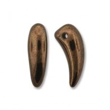 Tooth 6x16mm Jet Bronze-25bds/st 6st/bg