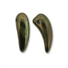 Tooth 6x16mm Jet Red Lstr-25bds/st 6st/bg