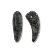 Tooth 6x16mm Jet Picasso-25bds/st 6st/bg
