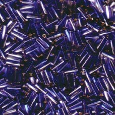 Twisted Bugle 2x6mm S/l Clear/ Cobalt-250 Gm (3934)