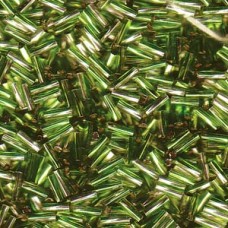 Twisted Bugle 2x6mm S/l Clear/ Olive-250 Gm (3941)