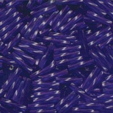 Tw Bgl 2.7x12mm Miyuki 250 Grm Dyed Tr Dk Purple (1721)