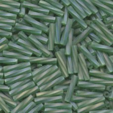Tw Bgl 2.7x12mm Miyuki 250 Grm Matte Tr Green Ab (179F)