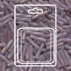 Twisted Bugle 2.7x12mm Tr Smoky Amethyst Ab-aprx 13gm/cd (256F)